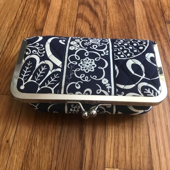 Vera Bradley Handbags - Vera Bradley Twirly Birds Navy Lined Makeup Bag